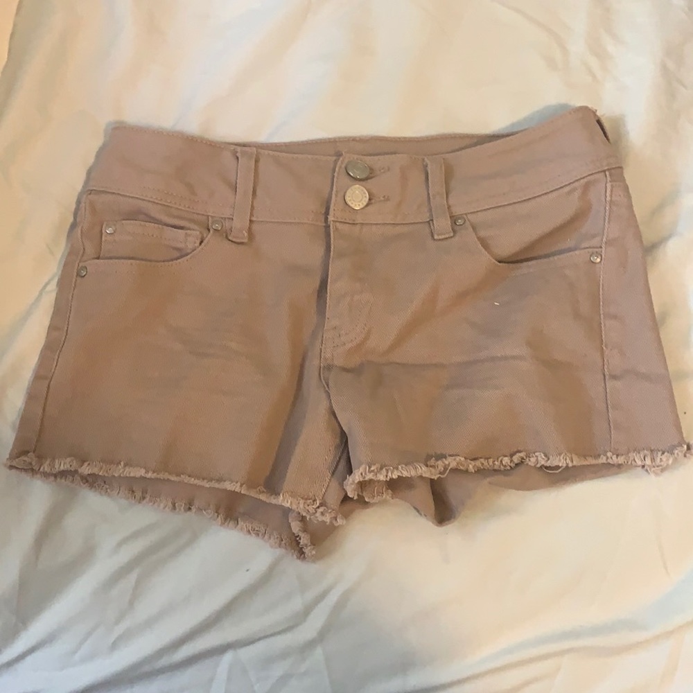 Cream pink shirt shorts